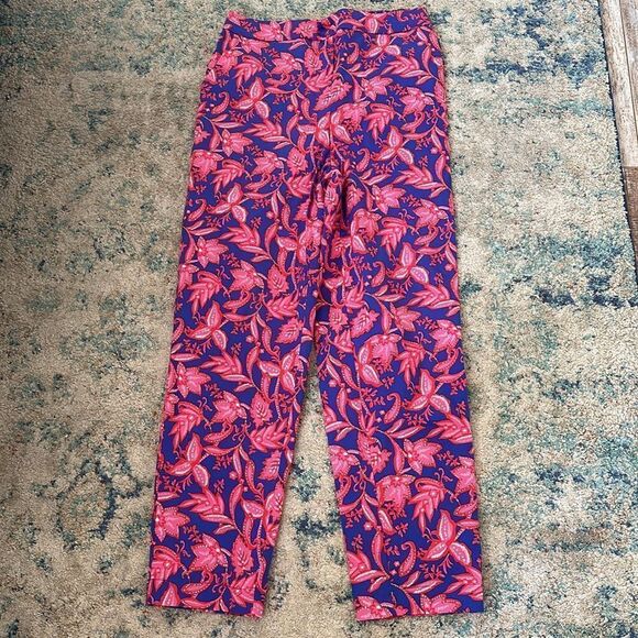 NWOT Boden Pull On Floral Trousers size 6R - Picture 4 of 7